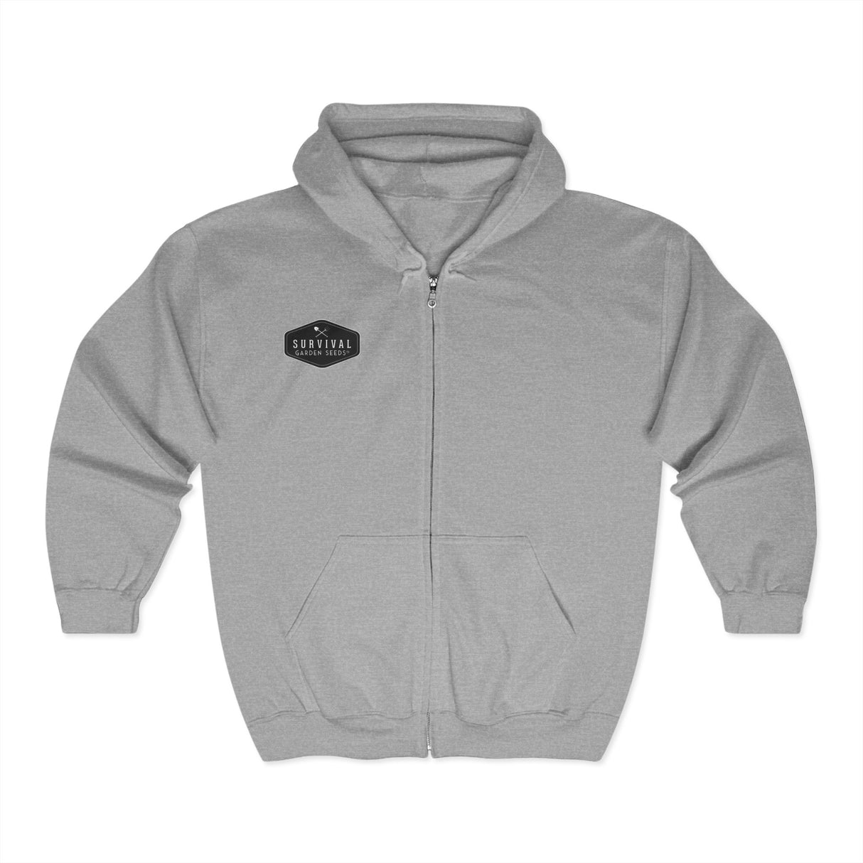 A Garden Today Keeps the Apocalypse at Bay Zip Hoodie - Front - Sport Gray
