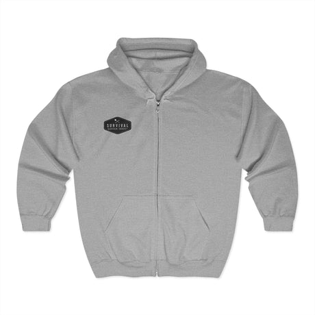 A Garden Today Keeps the Apocalypse at Bay Zip Hoodie - Front - Sport Gray