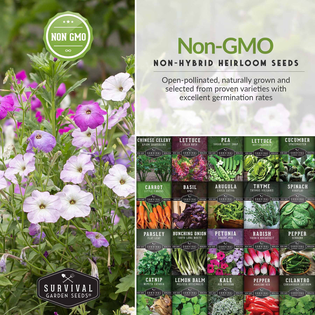 Non-GMO, non-hybrid heirloom seeds