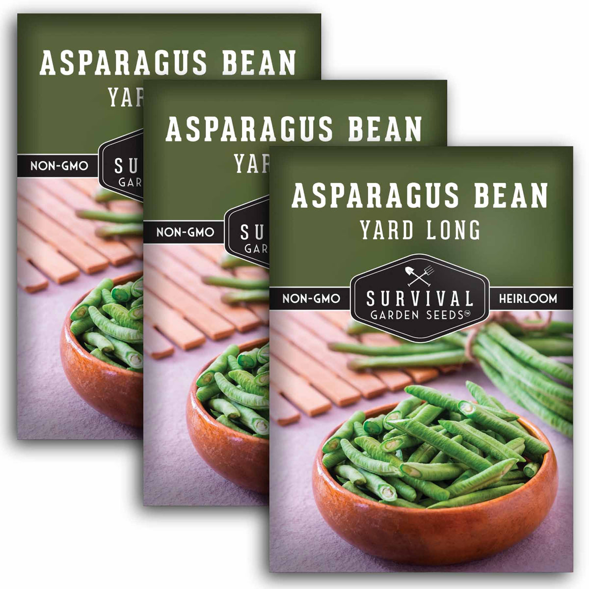 3 packets of Asparagus Bean seeds