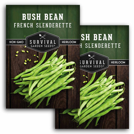 2 packets of French Slenderette Bush Beans