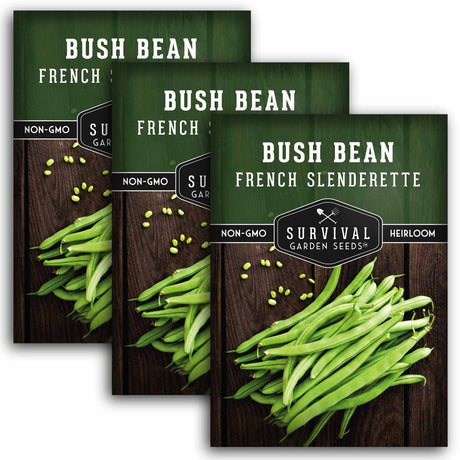 3 packets of French Slenderette Bush Bean