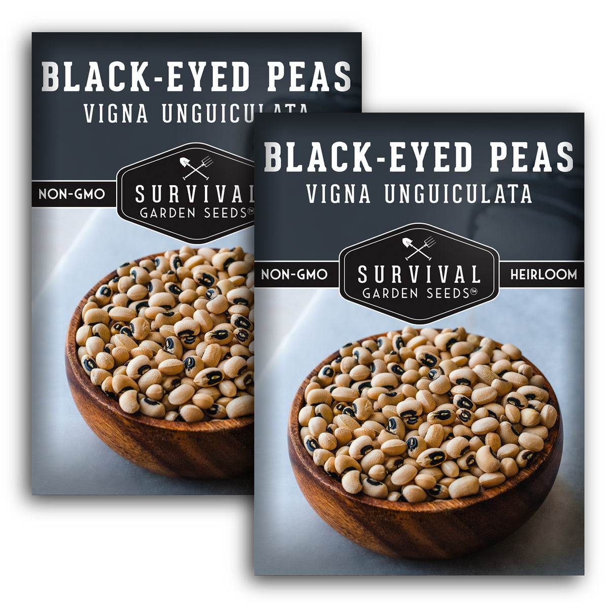 2 packets of Black-Eyed Pea seeds