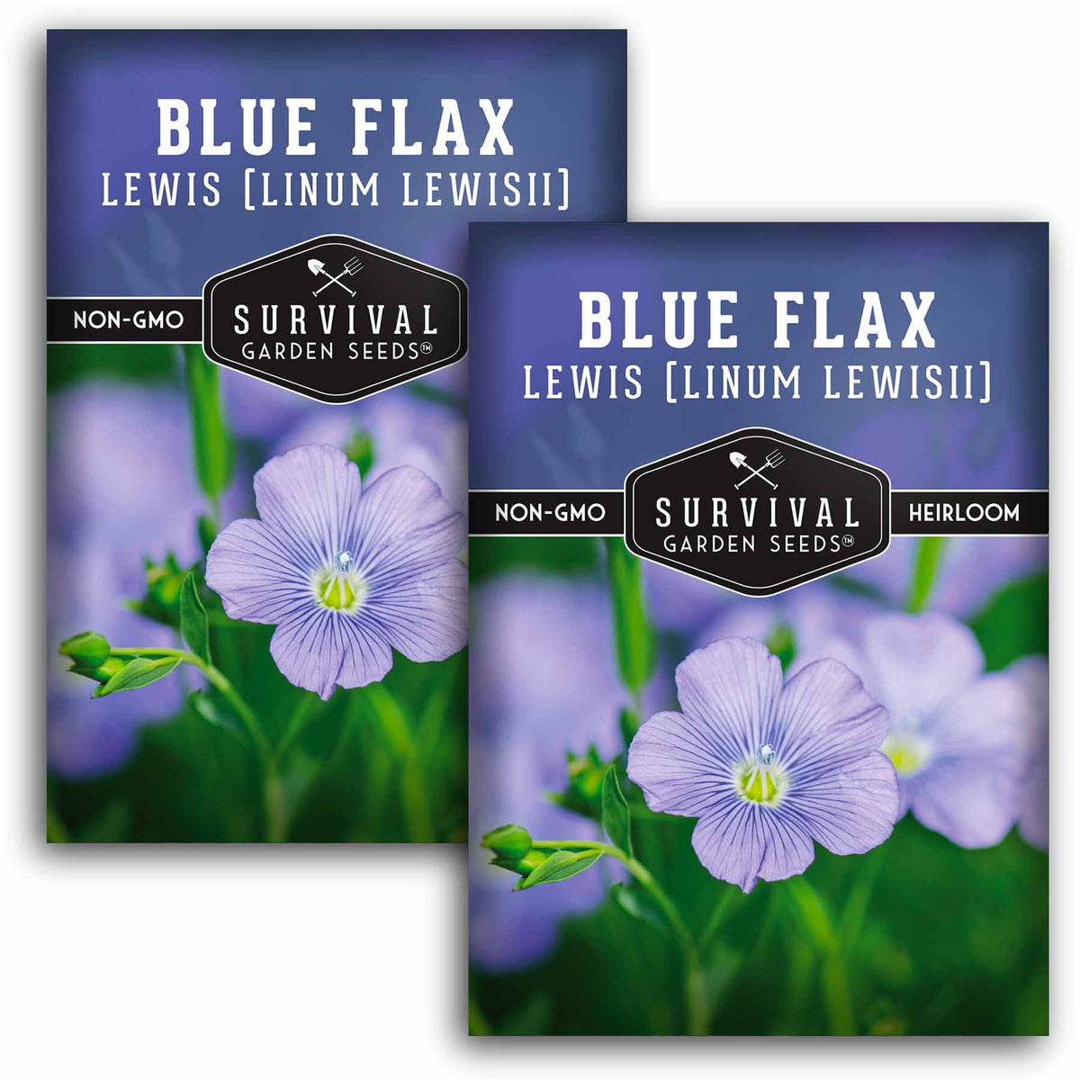2 Packet of Lewis Blue Flax seeds