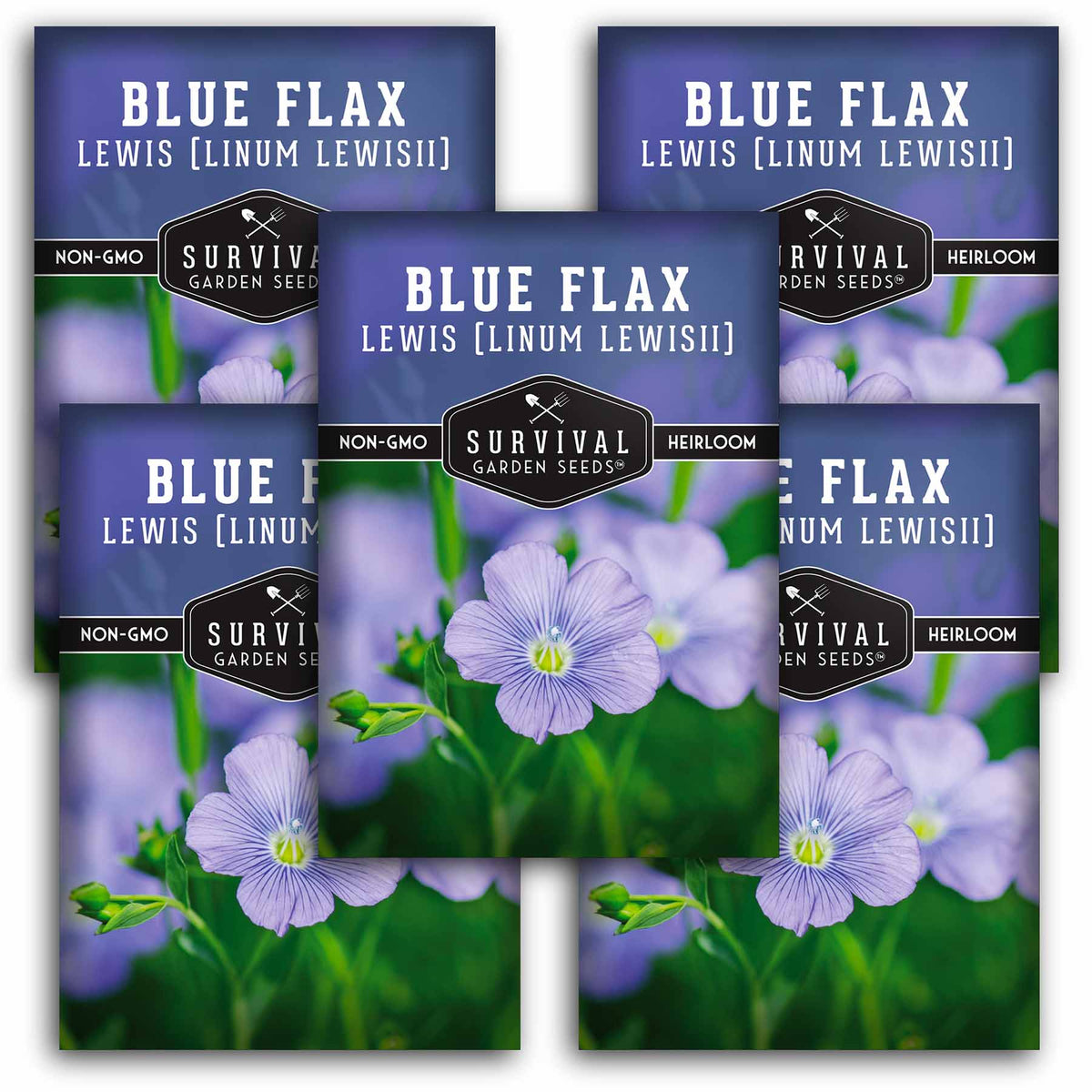 5 Packet of Lewis Blue Flax seeds