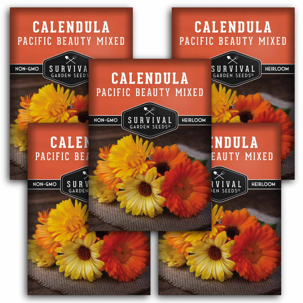 5 packets of Pacific Beauty Calendula seeds