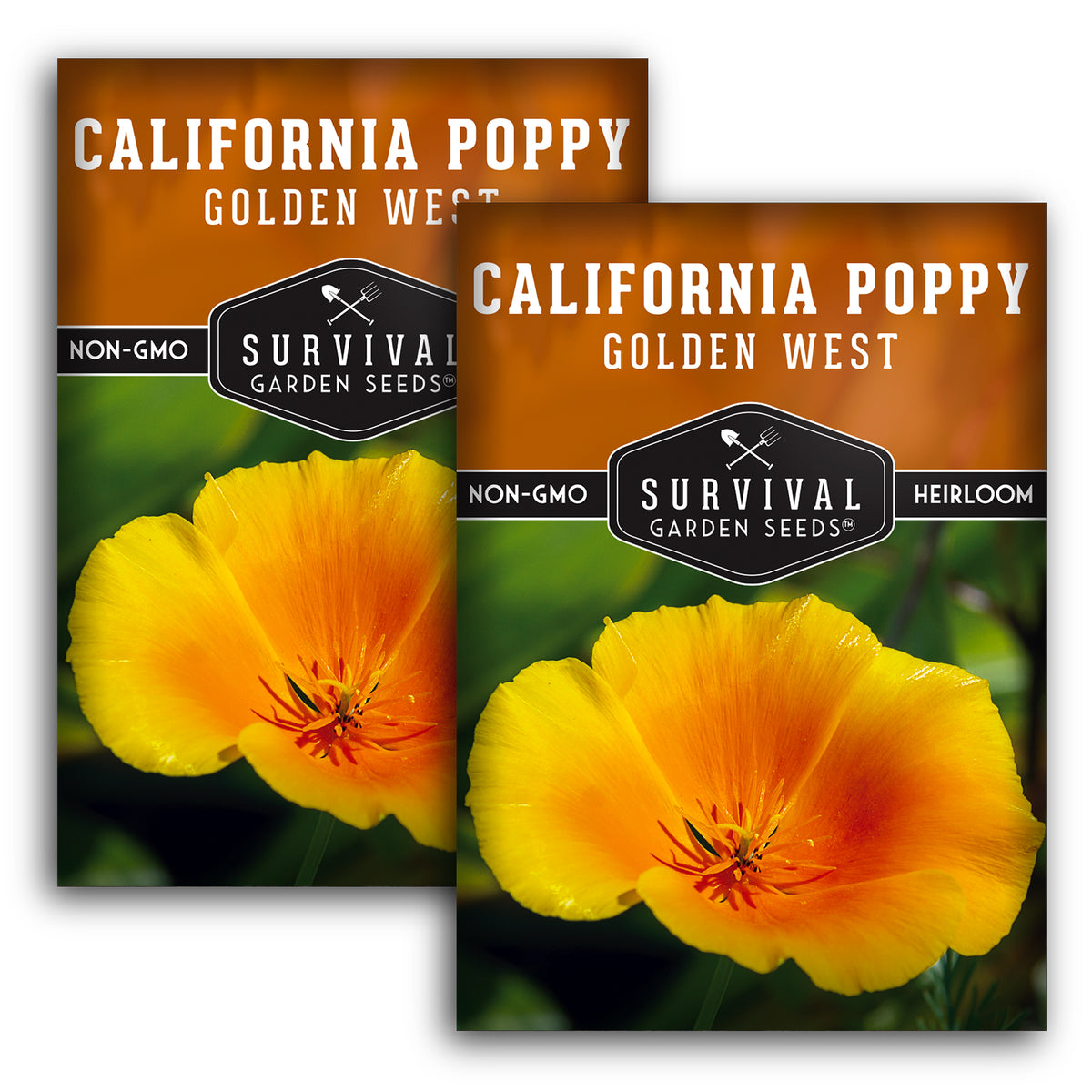 2 Packets of Golden West Poppy Seeds