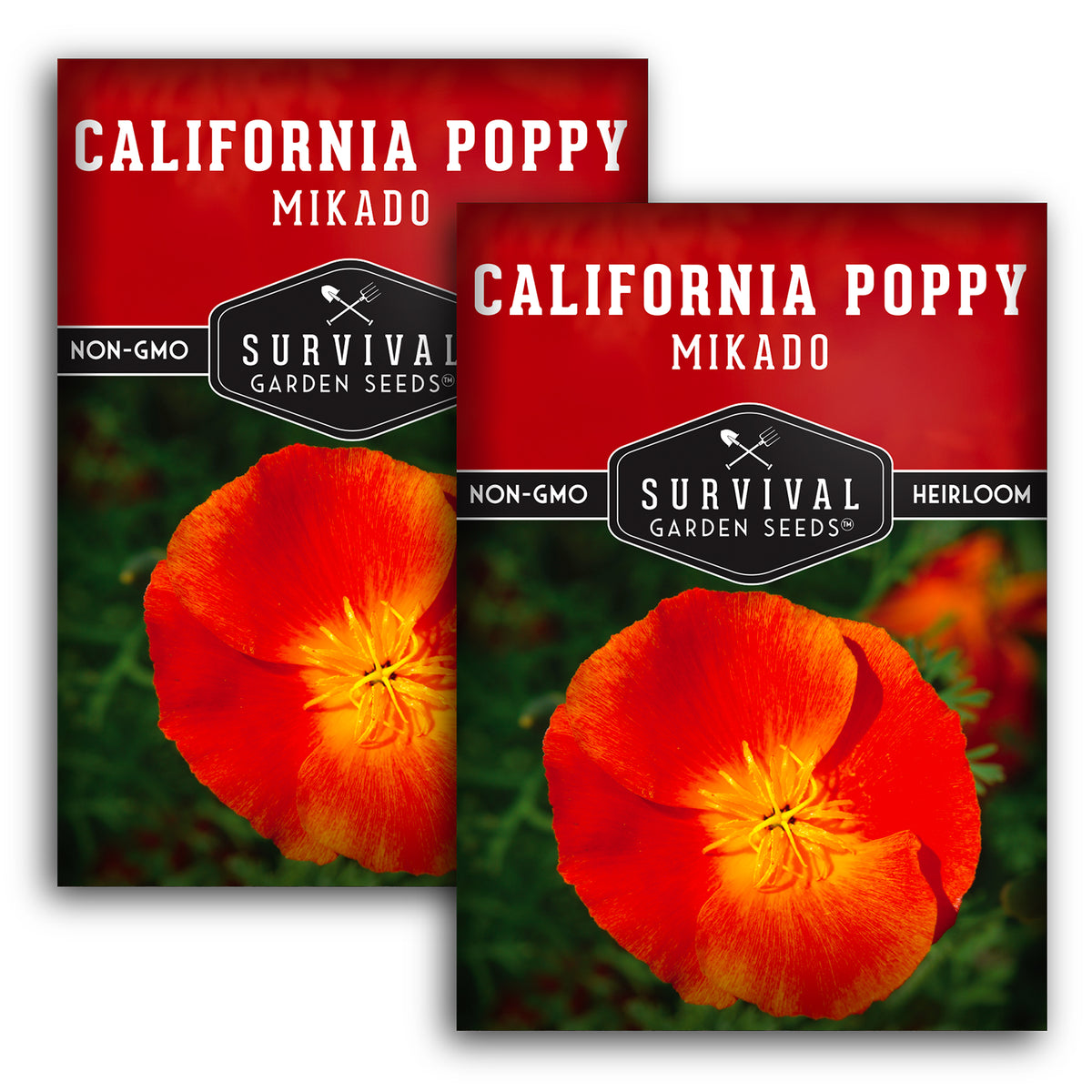 2 packets of Mikado California Poppy seeds