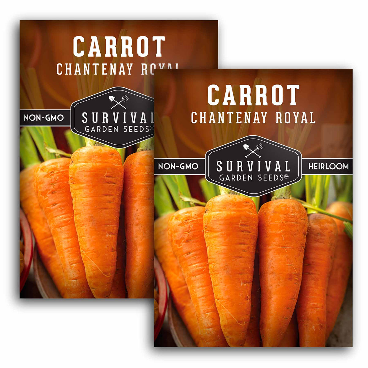 2 Packets of Chantenay Royal Carrot seeds