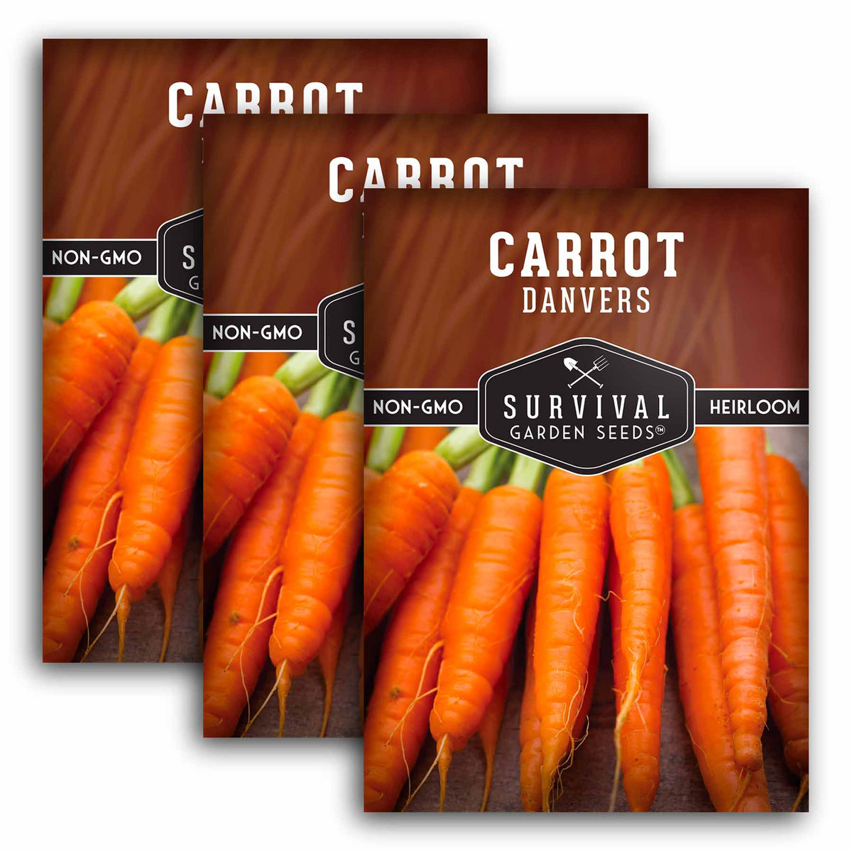 3 Packets of Danvers Carrot seeds