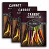 3 packets of Rainbow Blend Carrot seeds