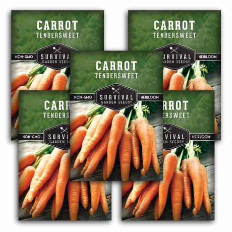 5 Packets of Tendersweet Carrot seeds