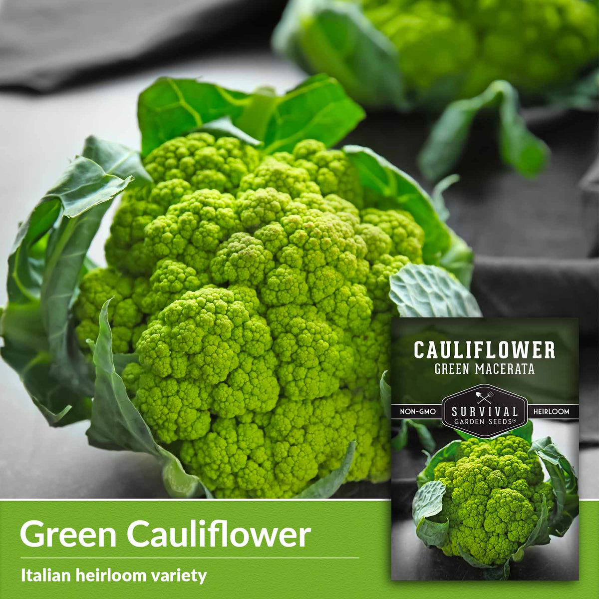 Green Cauliflower - Italian Heirloom variety
