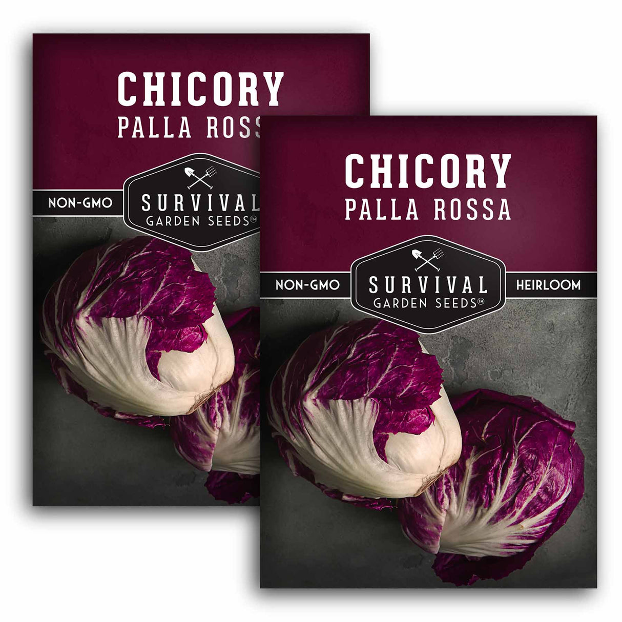 2 packets of Palla Rossa Chicory seeds