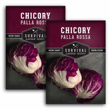 2 packets of Palla Rossa Chicory seeds