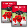 2 Packets of Red Corn Poppy seeds