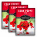 3 Packets of Red Corn Poppy seeds