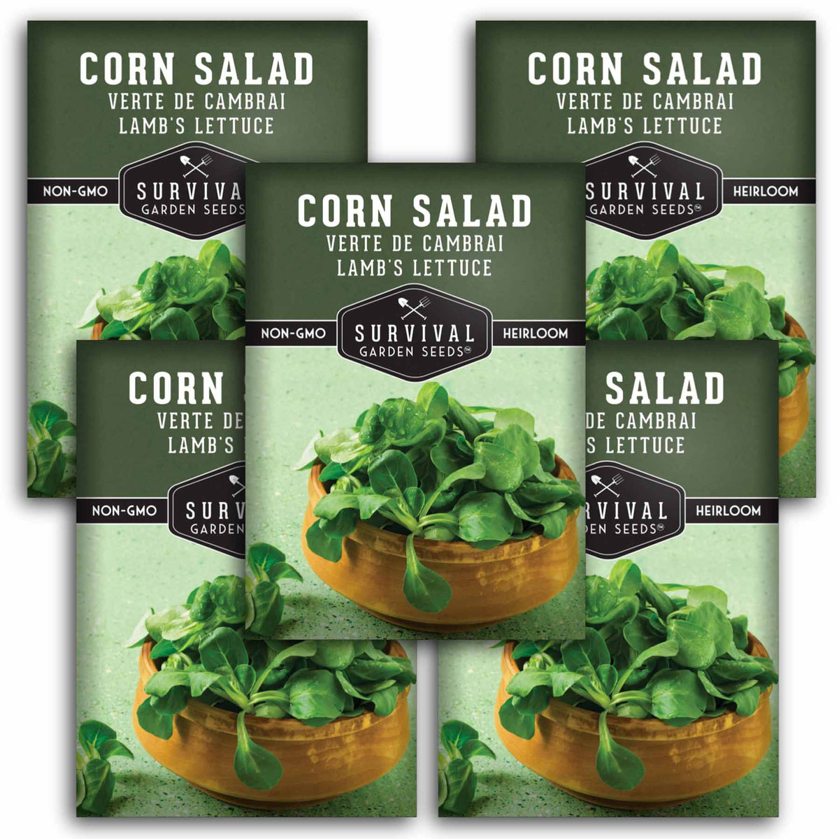 5 packets of Corn Salad Lamb&#39;s Lettuce seeds