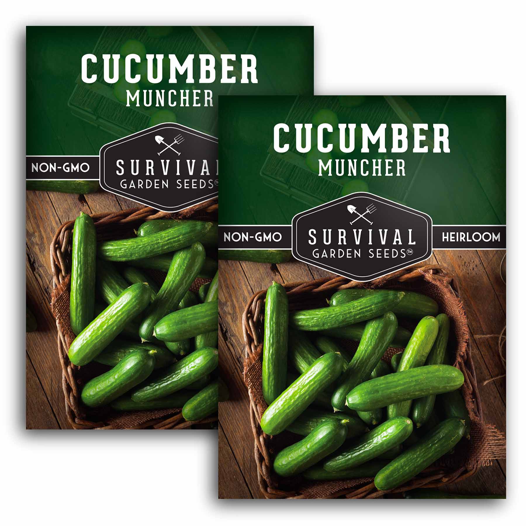 Survival Garden Seeds Muncher Cucumber Seeds - Thumbnail 4