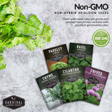 Non-GMO culinary herb seeds