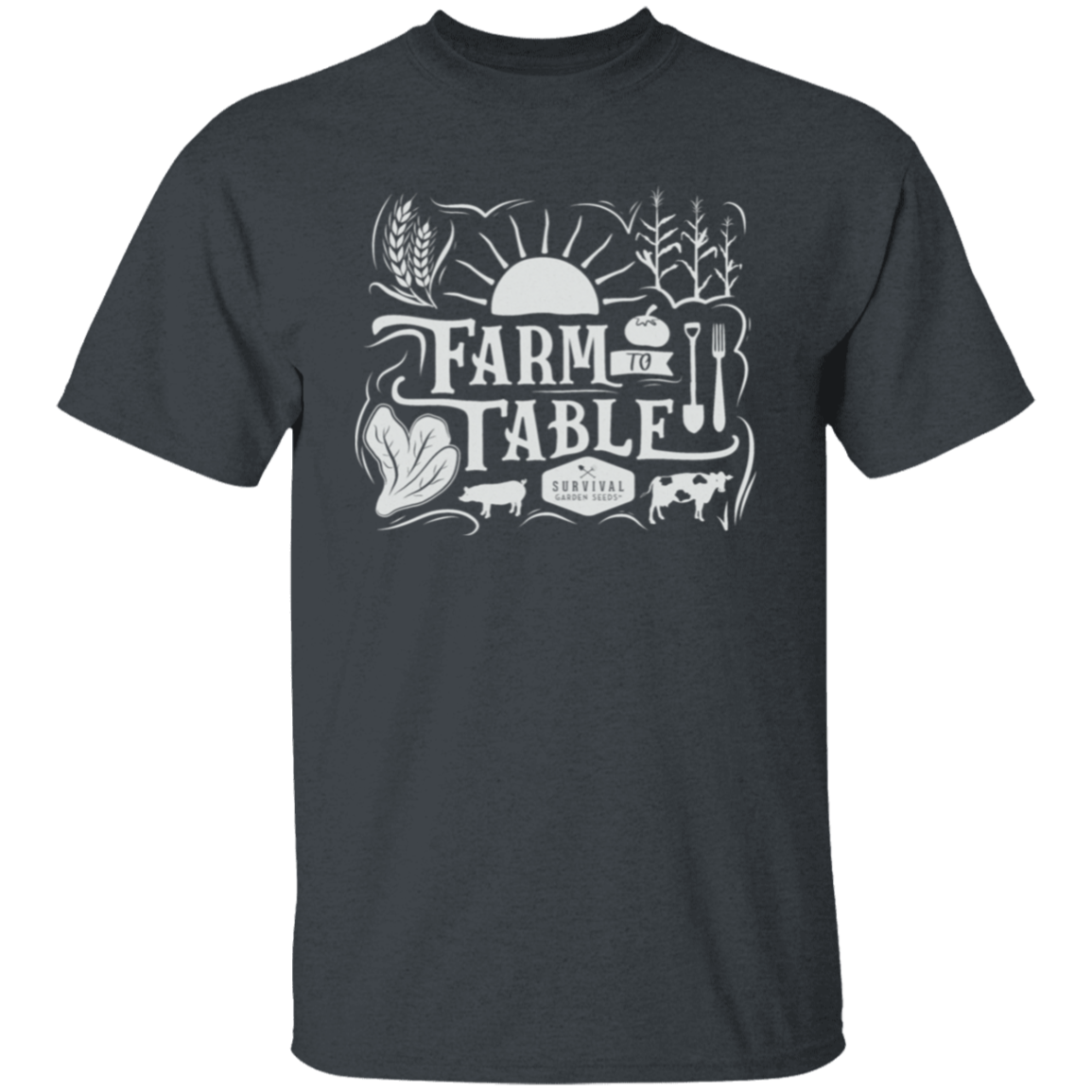 Unisex Short-Sleeve T-shirt - Farm to Table (white)