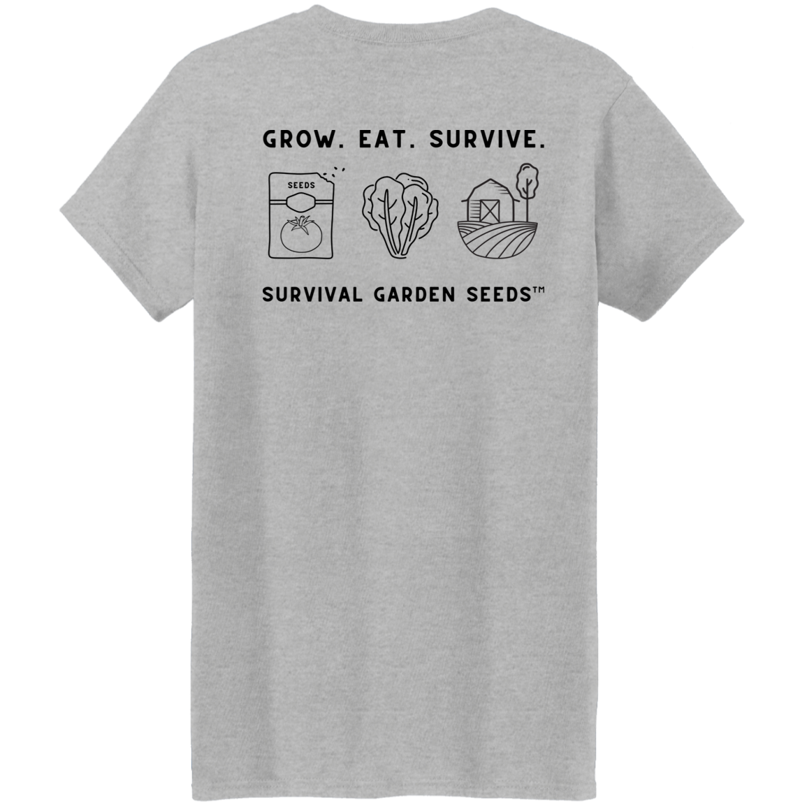 Ladies' Light T-Shirt - SGS Logo / Grow. Eat. Survive