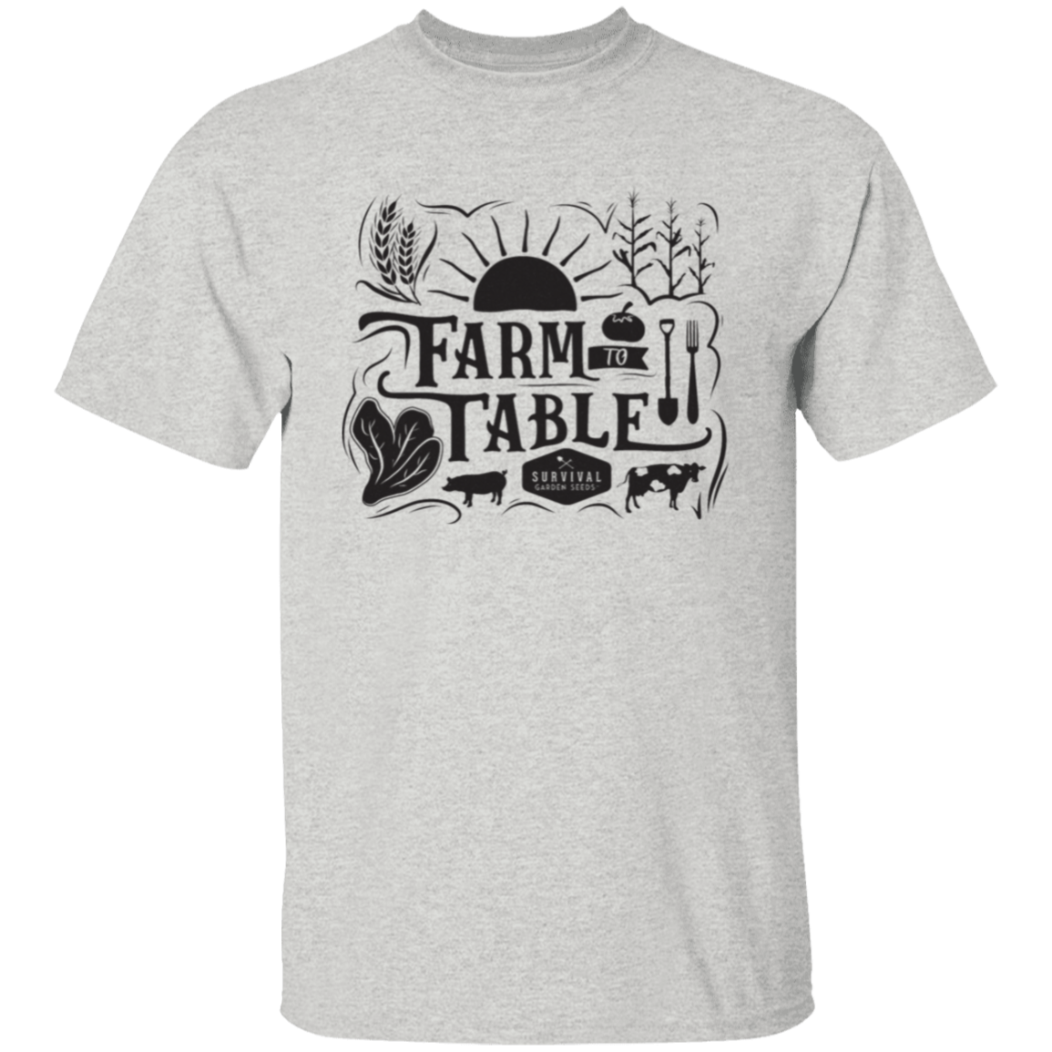 Unisex Short-Sleeve T-shirt - Farm to Table (black)
