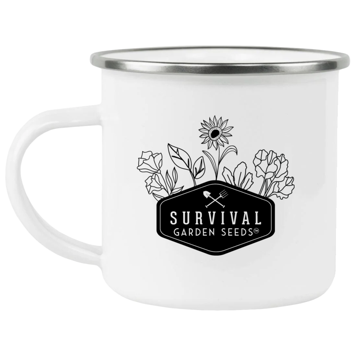 Enamel Camping Mug - Flower Logo
