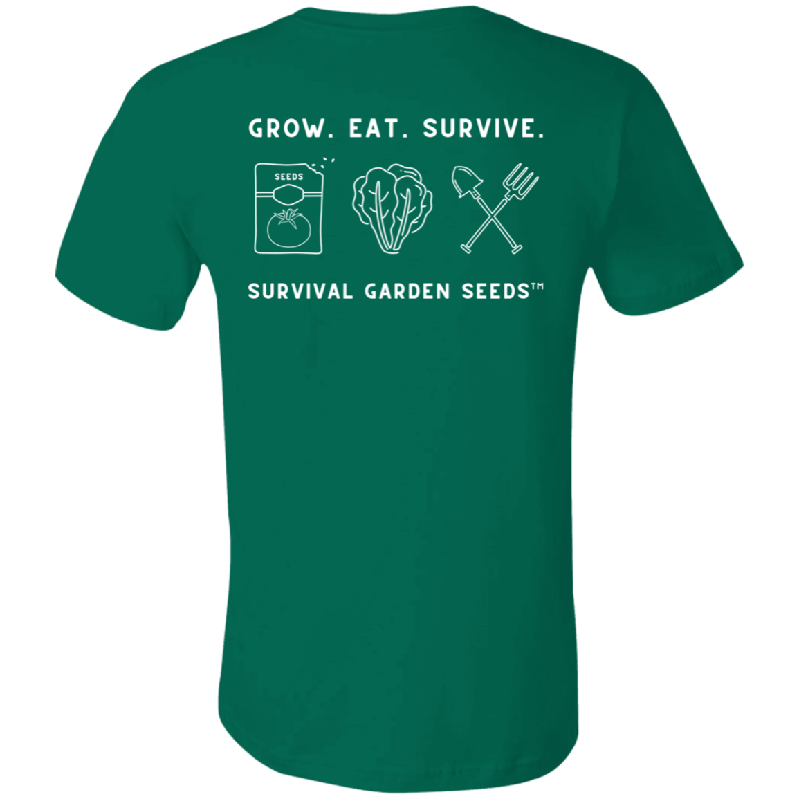 Unisex Short-Sleeve T-Shirt - SGS Logo/Grow. Eat. Survive.