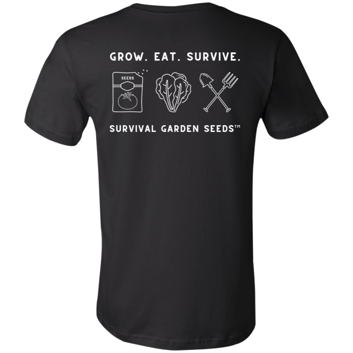 Unisex Short-Sleeve T-Shirt - SGS Logo/Grow. Eat. Survive.