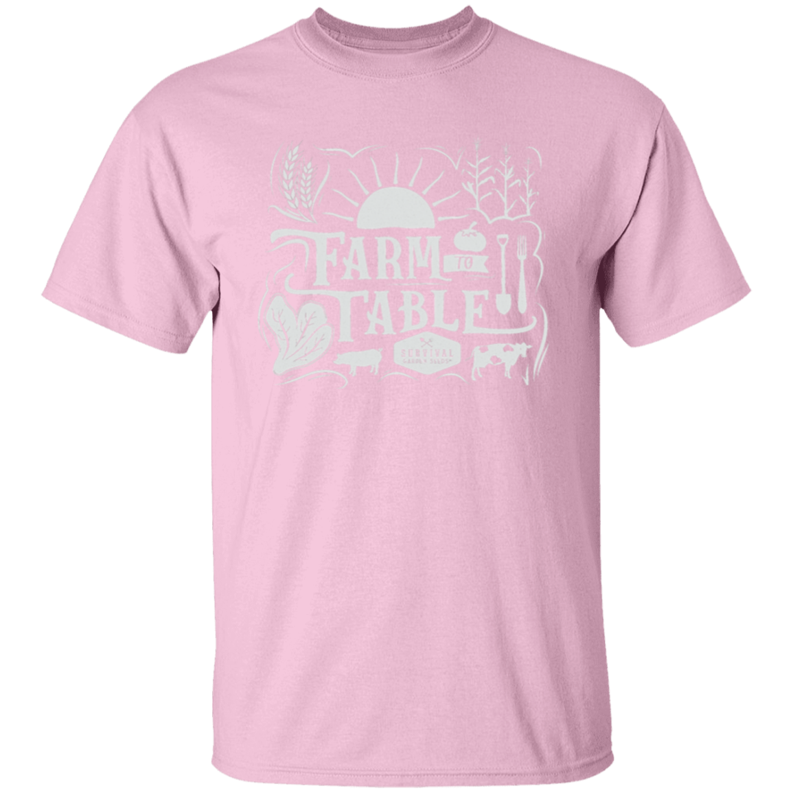 Unisex Short-Sleeve T-shirt - Farm to Table (white)