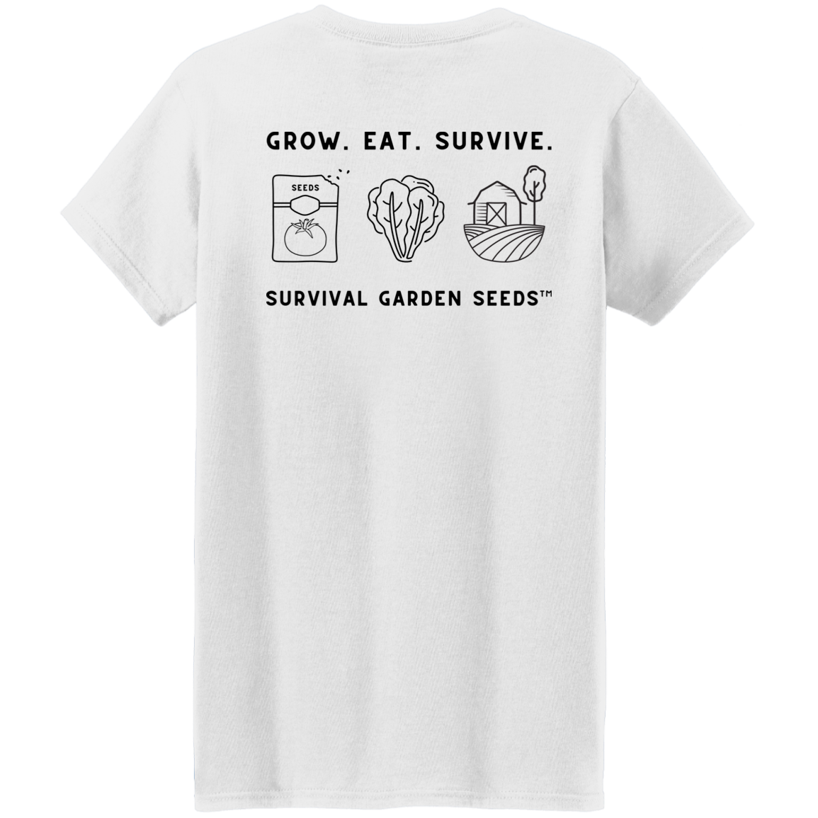 Ladies' Light T-Shirt - SGS Logo / Grow. Eat. Survive