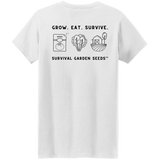 Ladies' Light T-Shirt - SGS Logo / Grow. Eat. Survive