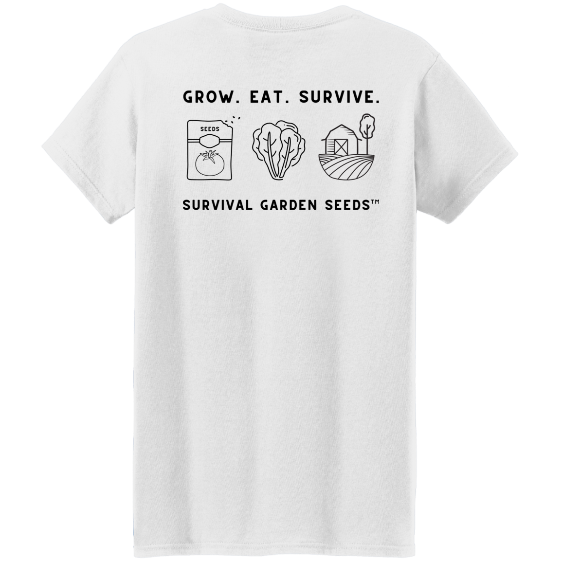 Ladies&#39; Light T-Shirt - SGS Logo / Grow. Eat. Survive