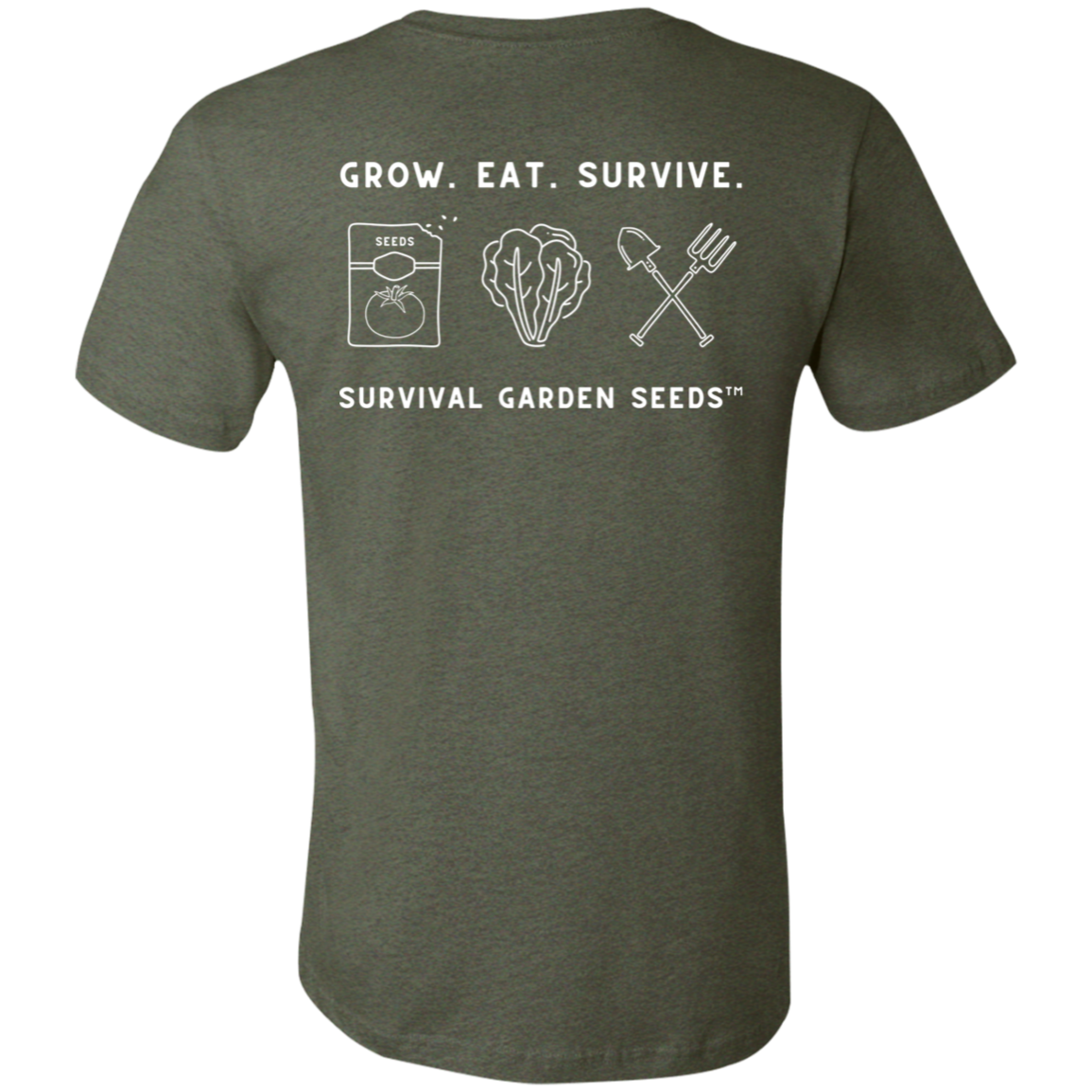 Unisex Short-Sleeve T-Shirt - SGS Logo/Grow. Eat. Survive.