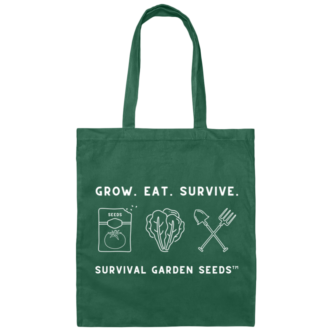 Canvas Tote Bag - Grow. Eat. Survive.