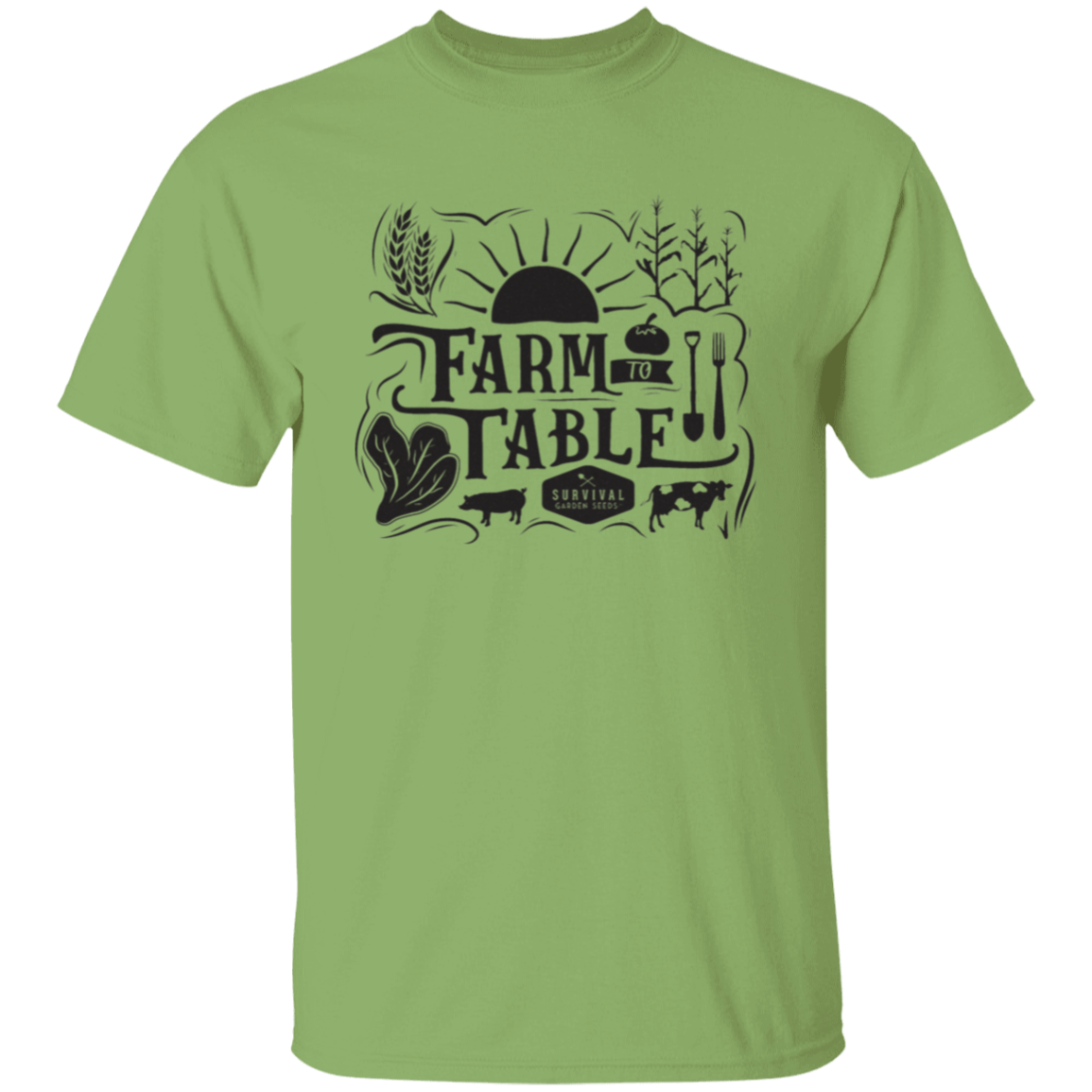 Unisex Short-Sleeve T-shirt - Farm to Table (black)