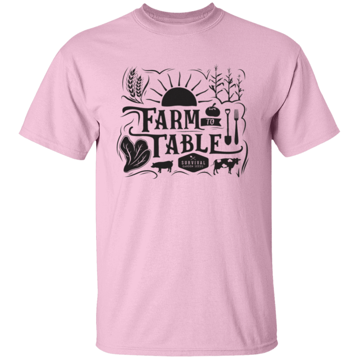 Unisex Short-Sleeve T-shirt - Farm to Table (black)