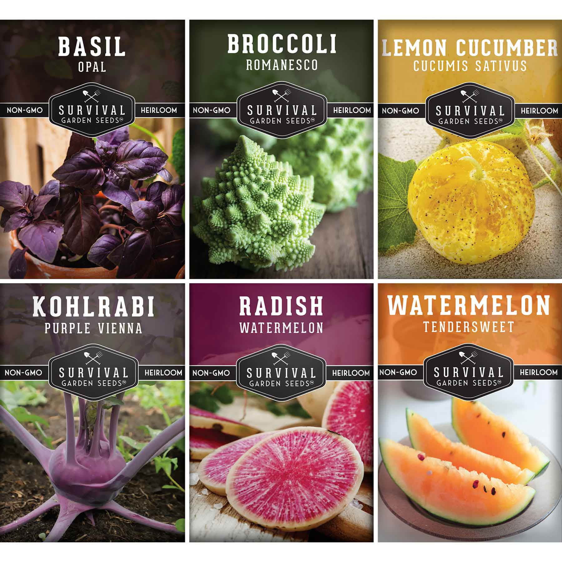 unique garden seeds Survival Garden Seeds Rare Exotic Vegetable and Fruit 6 Packet Seed Collection one_size