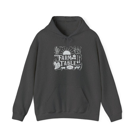 Farm to Table Unisex Hoodie - front - Dark Heather