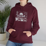 Farm to Table Unisex Hoodie - on female model - Maroon