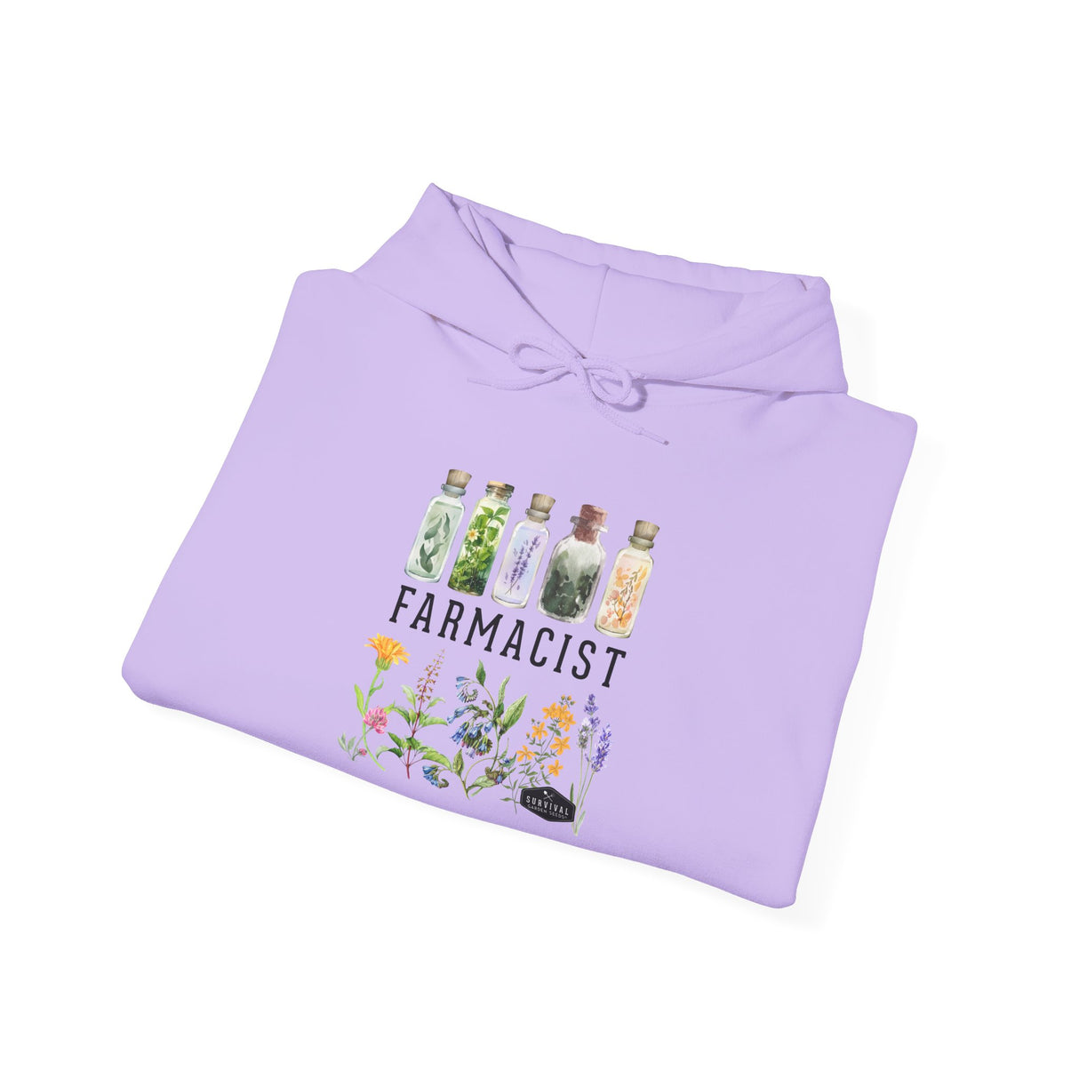 Unisex Hoodie - Farmacist - folded - orchid