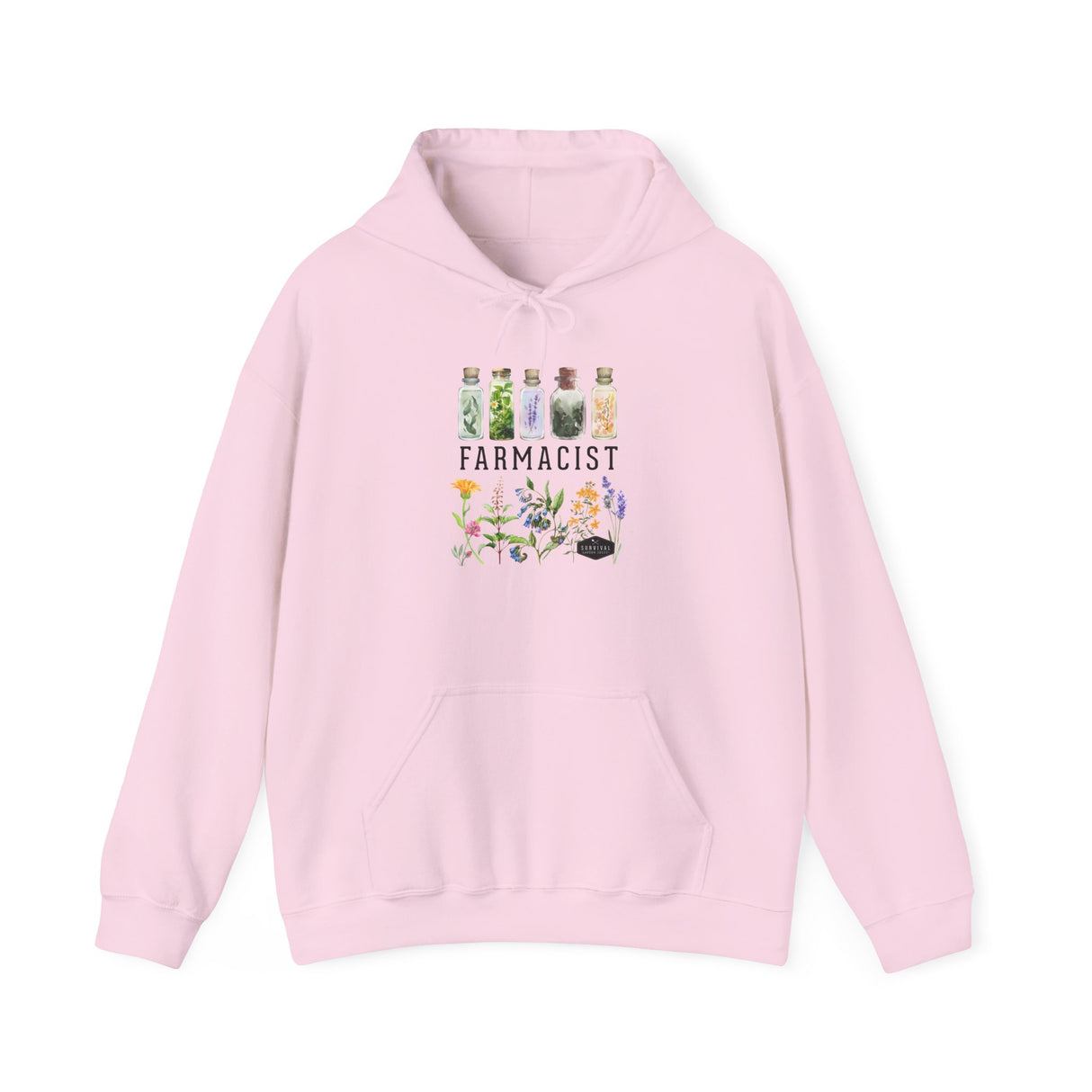 Unisex Hoodie - Farmacist - front - light pink