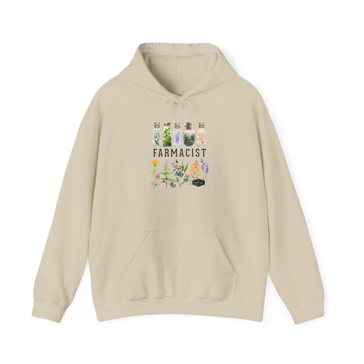 Unisex Hoodie - Farmacist - front - sand