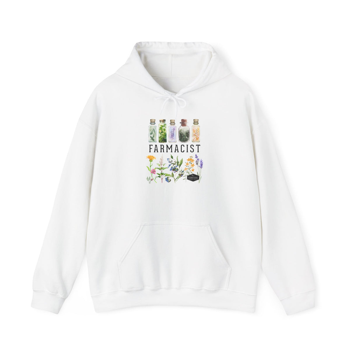 Unisex Hoodie - Farmacist - front - white