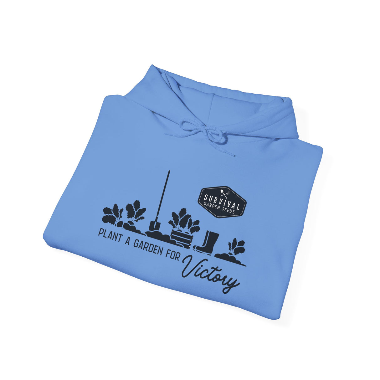 Grow a Garden for Victory Unisex Hoodie - folded- Carolina Blue