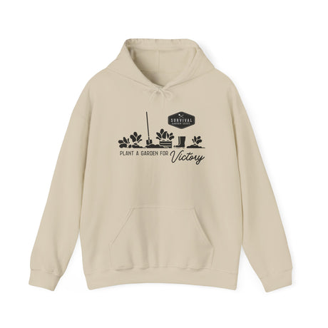 Grow a Garden for Victory Unisex Hoodie - front- Sand