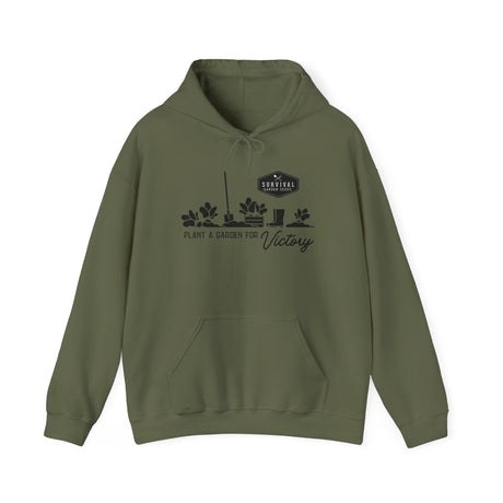 Grow a Garden for Victory Unisex Hoodie - front - Military Green