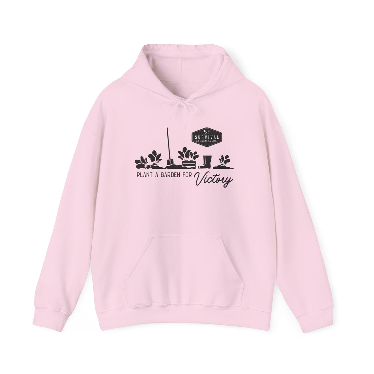 Grow a Garden for Victory Unisex Hoodie - front - Light Pink