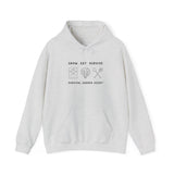 Grow, Eat, Survive Unisex Hoodie - front - Ash